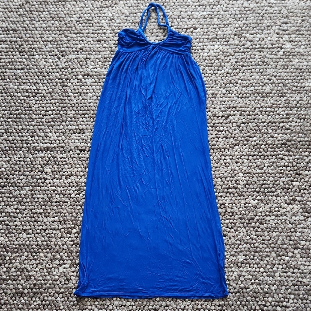 Forever 21 Blue Halter Maxi Dress